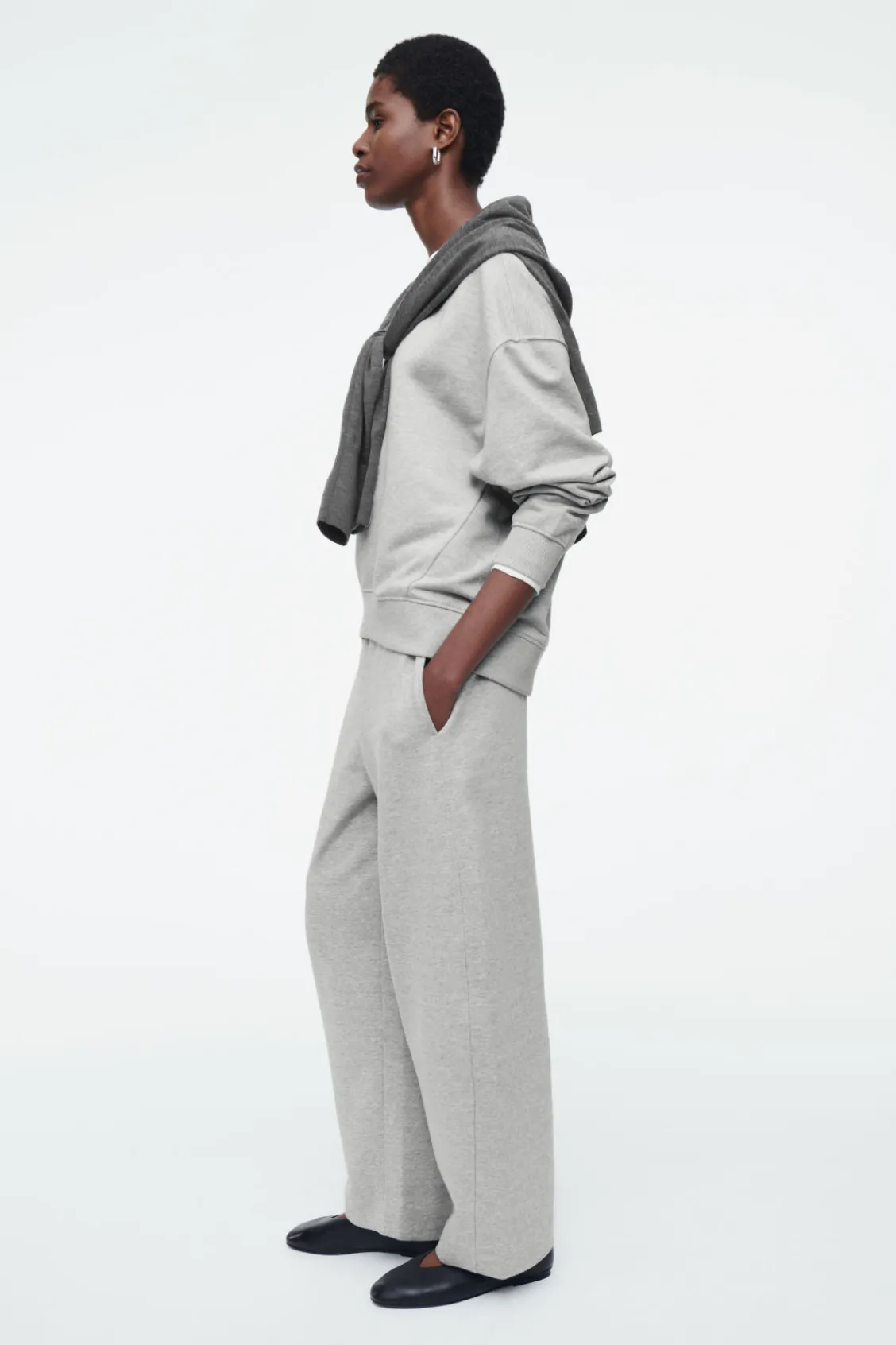 COS BARREL-LEG JOGGERS GRAY MÉLANGE Fashion