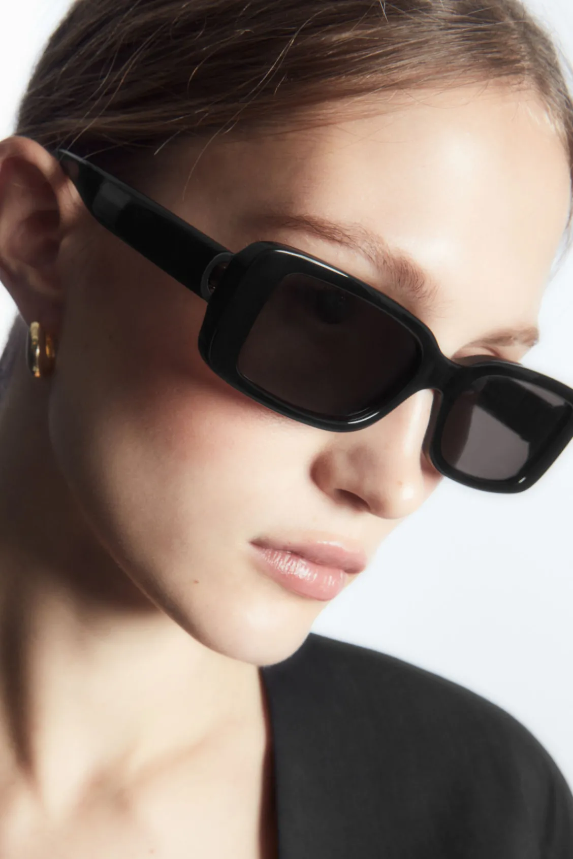 COS BLADE SUNGLASSES - RECTANGLE BLACK Flash Sale