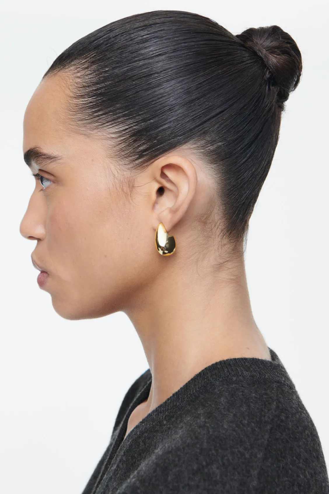 COS CHUNKY DROPLET EARRINGS GOLD Clearance