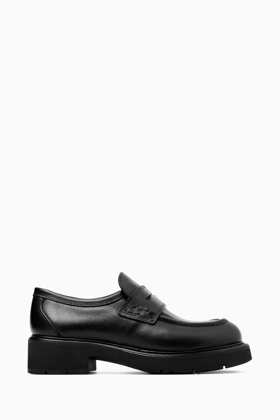 COS CHUNKY LEATHER PENNY LOAFERS BLACK Store