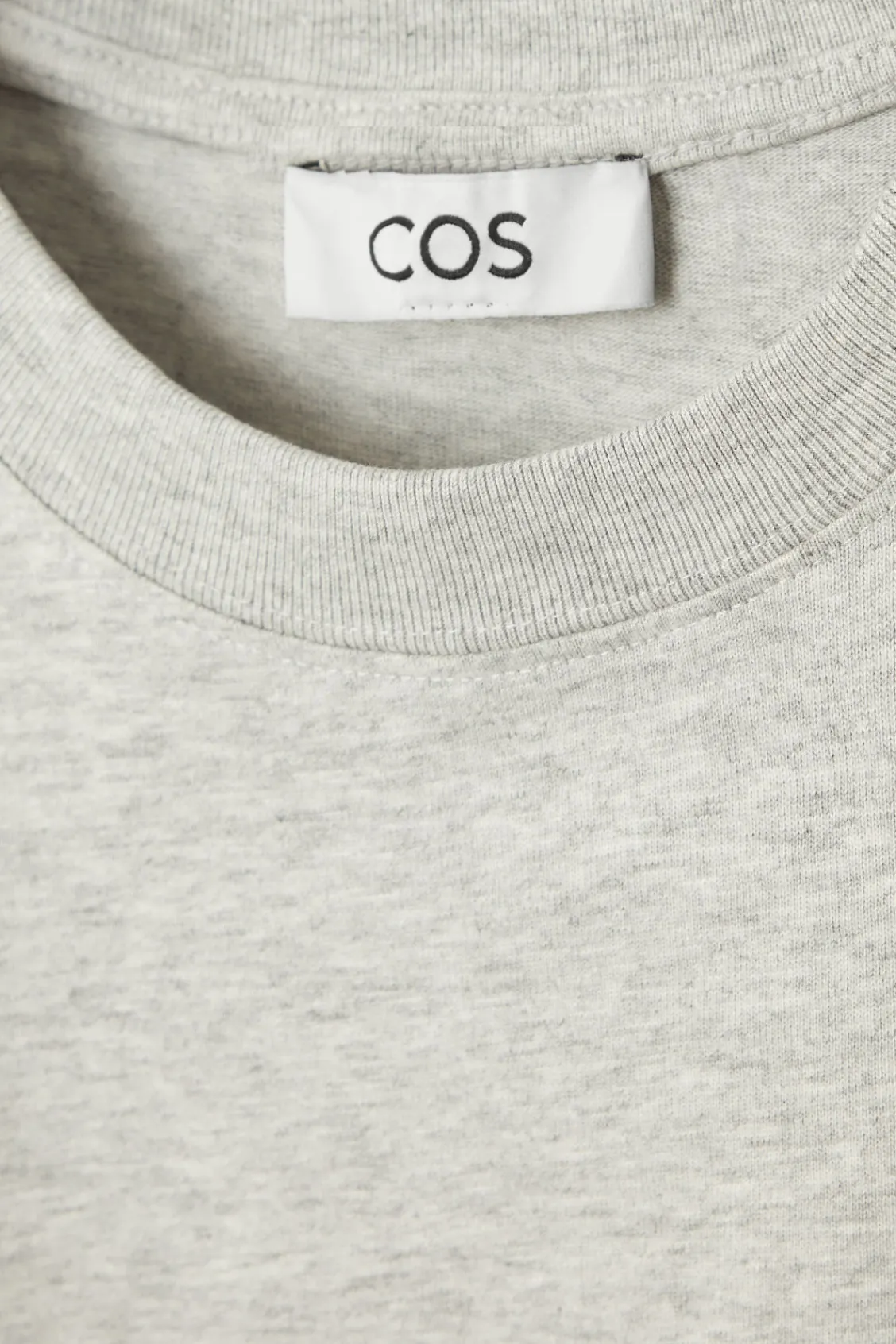 COS CLEAN CUT REGULAR T-SHIRT GRAY MARL Hot