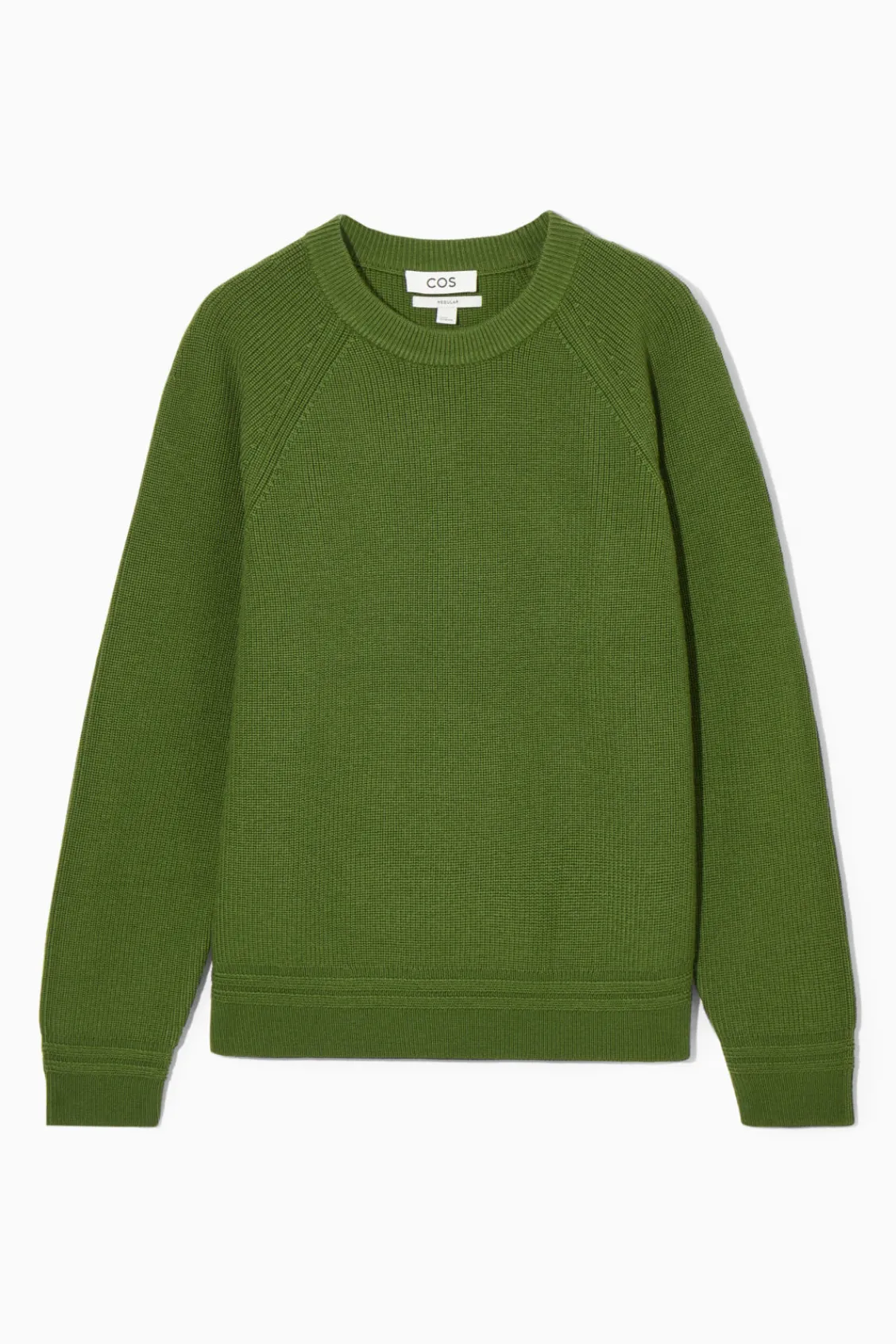 COS CREW-NECK WOOL SWEATER GREEN Outlet