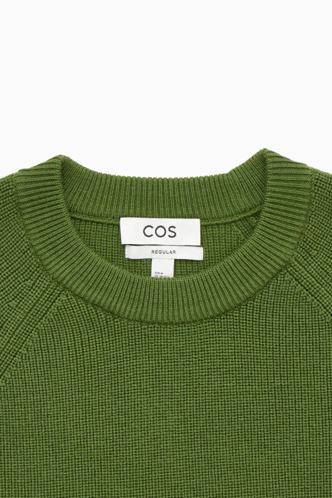 COS CREW-NECK WOOL SWEATER GREEN Outlet