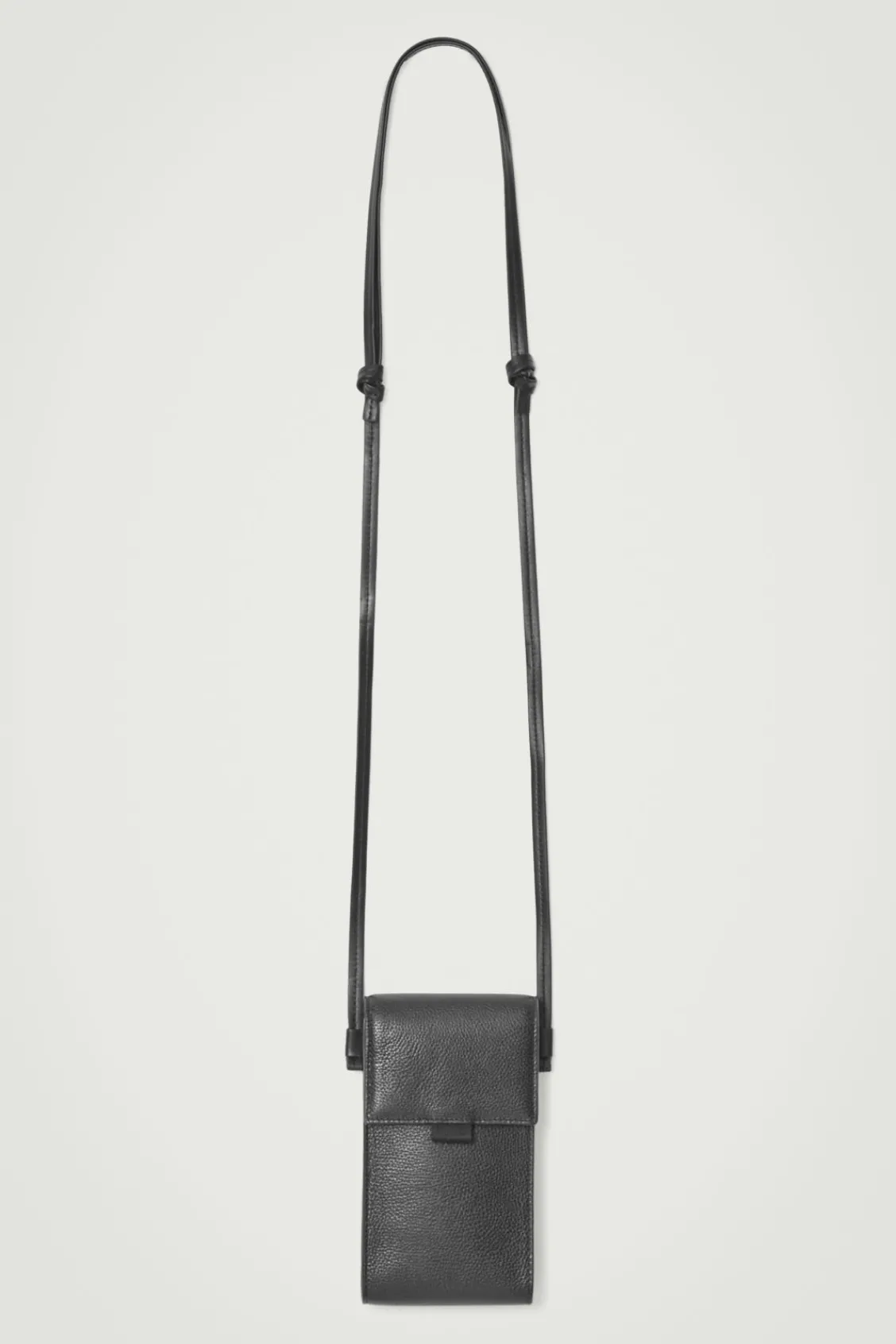 COS CROSSBODY PHONE POUCH - LEATHER BLACK Sale