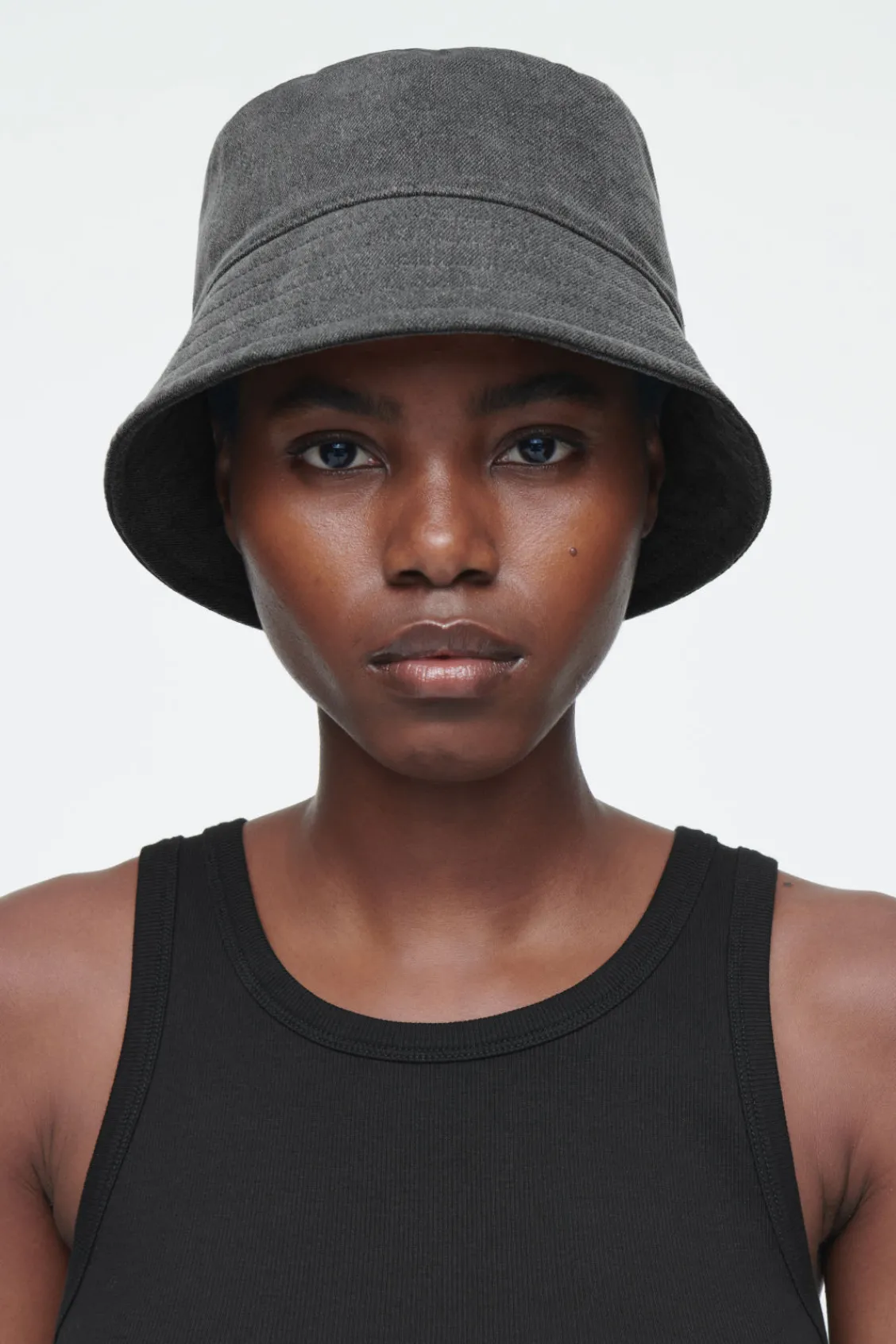 COS DENIM BUCKET HAT GRAY Flash Sale