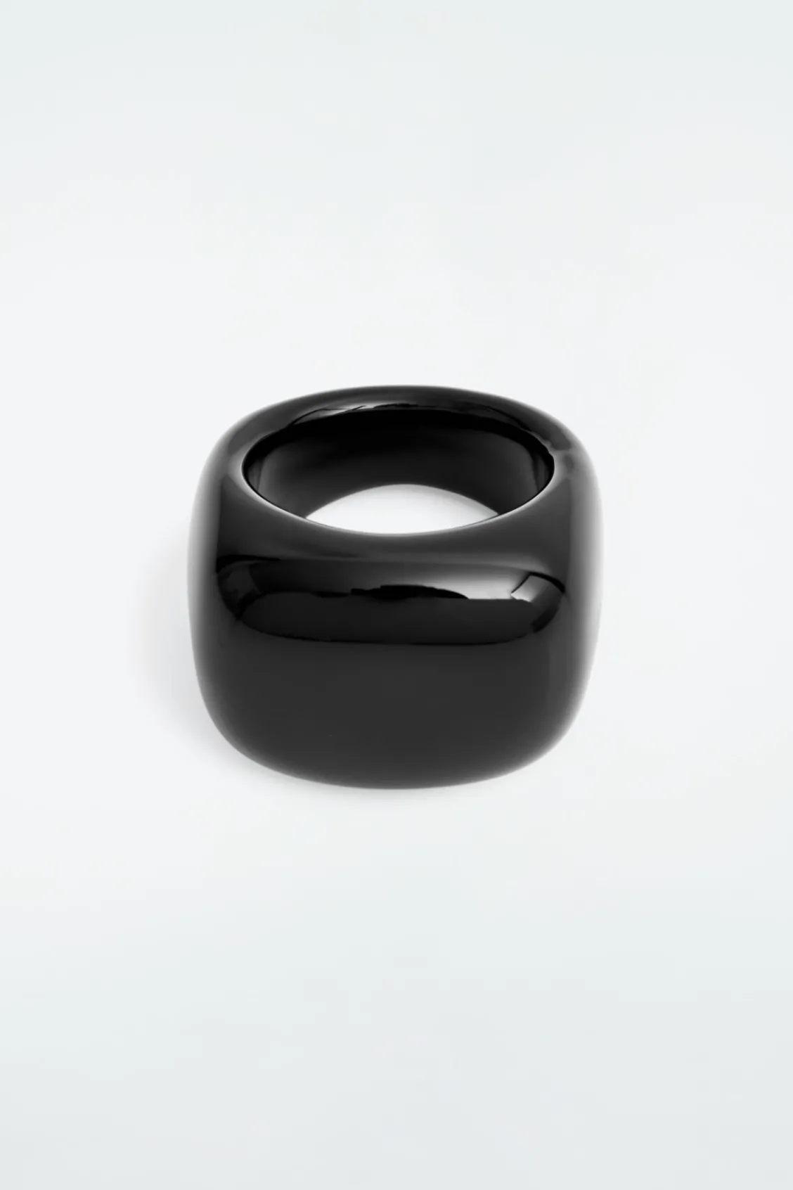 COS DOMED GLASS RING BLACK Clearance