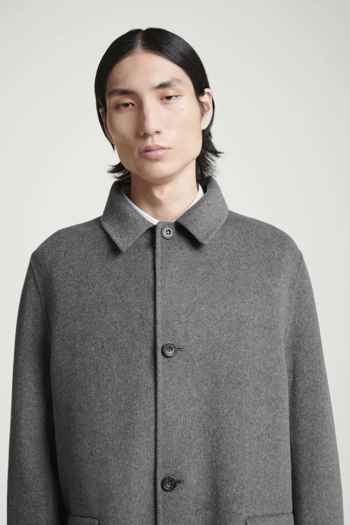 COS DOUBLE-FACED WOOL COAT GRAY Online