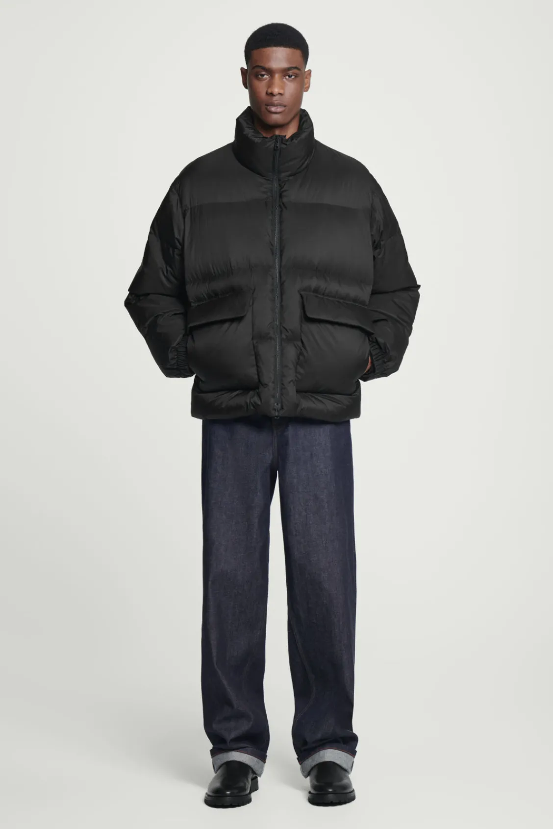 COS DOWN-FILLED PUFFER JACKET BLACK Sale