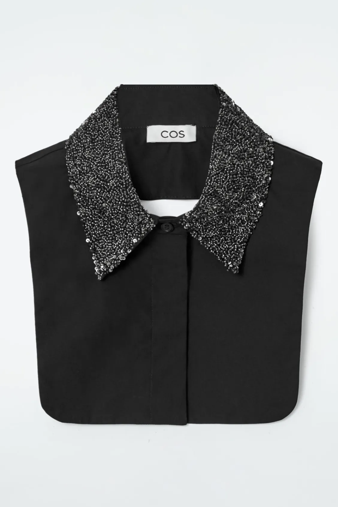 COS EMBELLISHED BIB COLLAR BLACK Best Sale