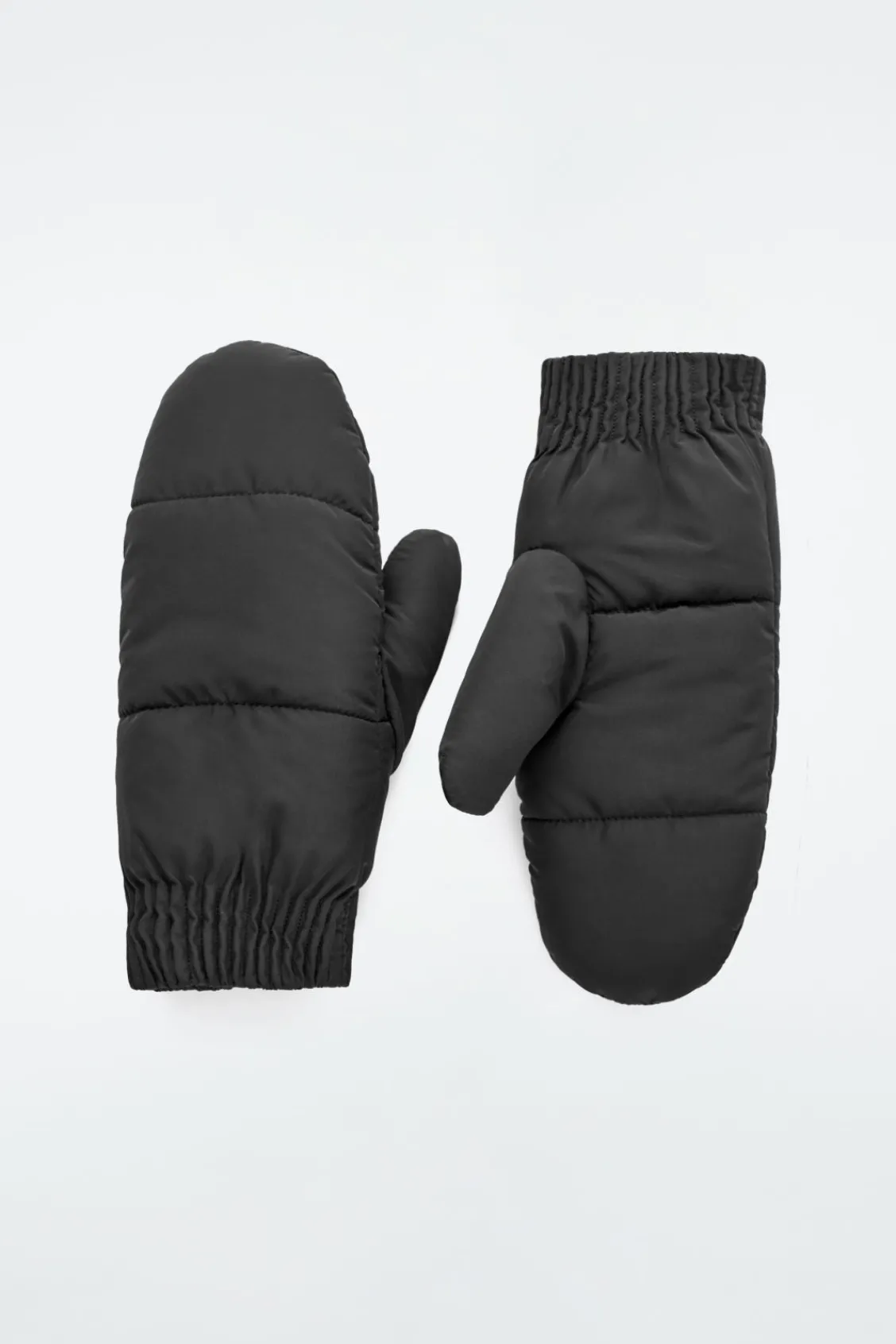 COS FAUX SHEARLING-LINED PADDED MITTENS BLACK Discount