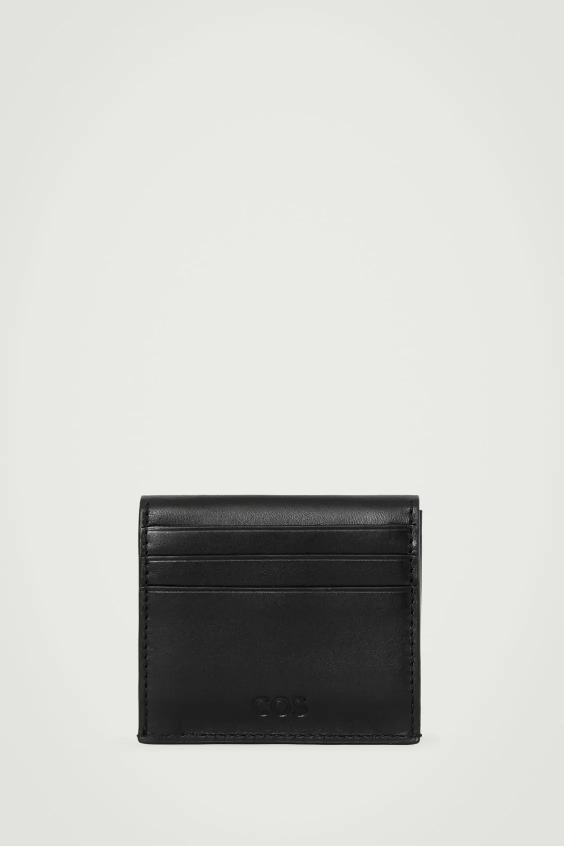 COS FOLDED LEATHER WALLET BLACK Clearance