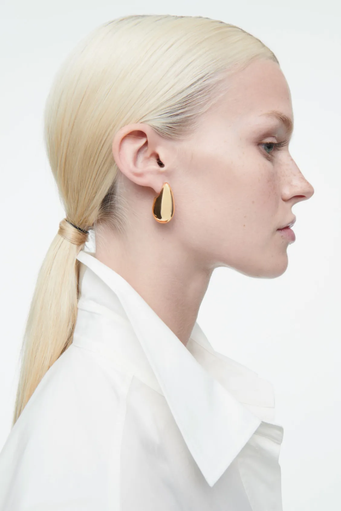 COS OVERSIZED CHUNKY DROPLET EARRINGS GOLD Cheap