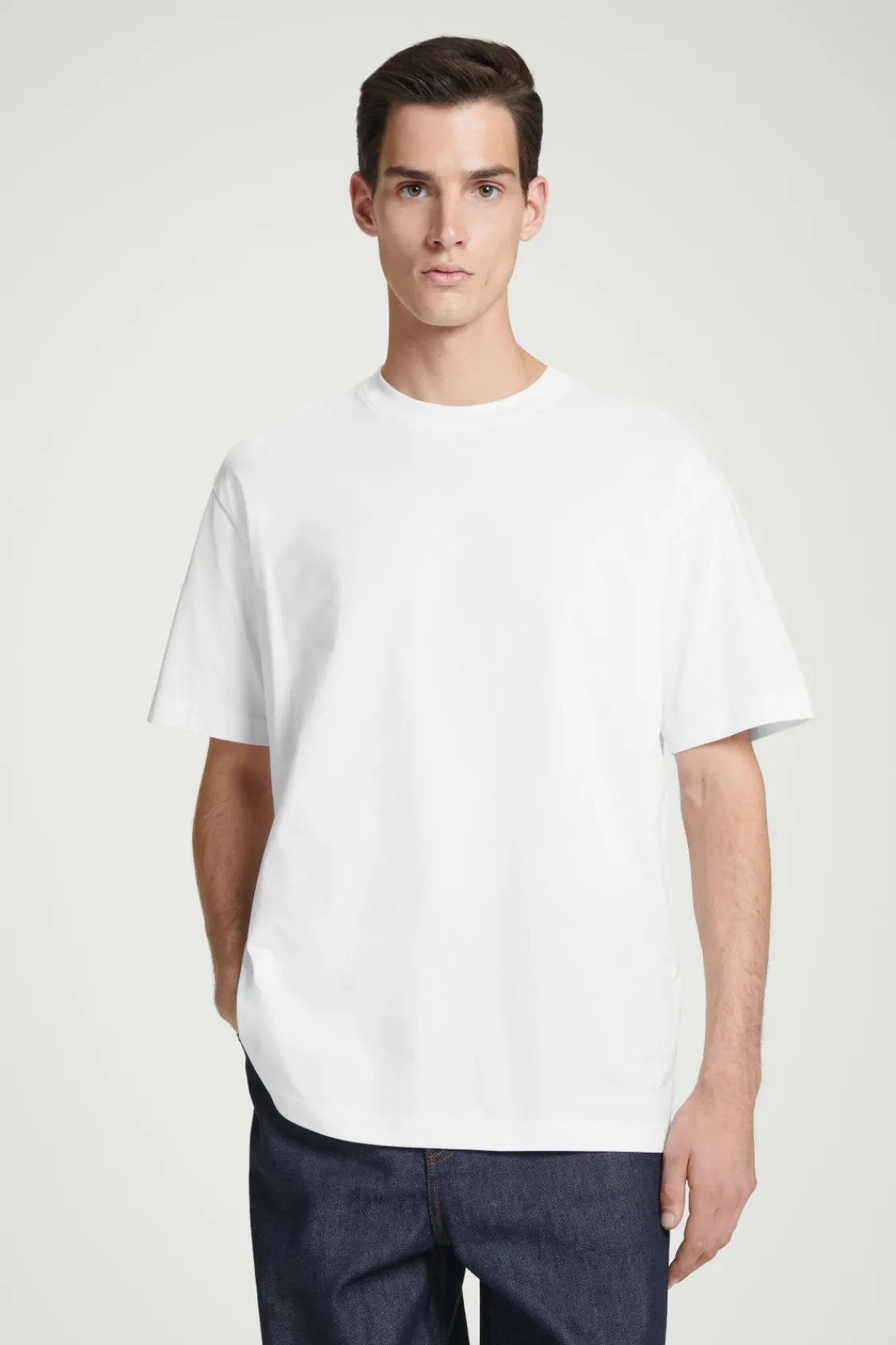 COS OVERSIZED COTTON T-SHIRT WHITE Flash Sale