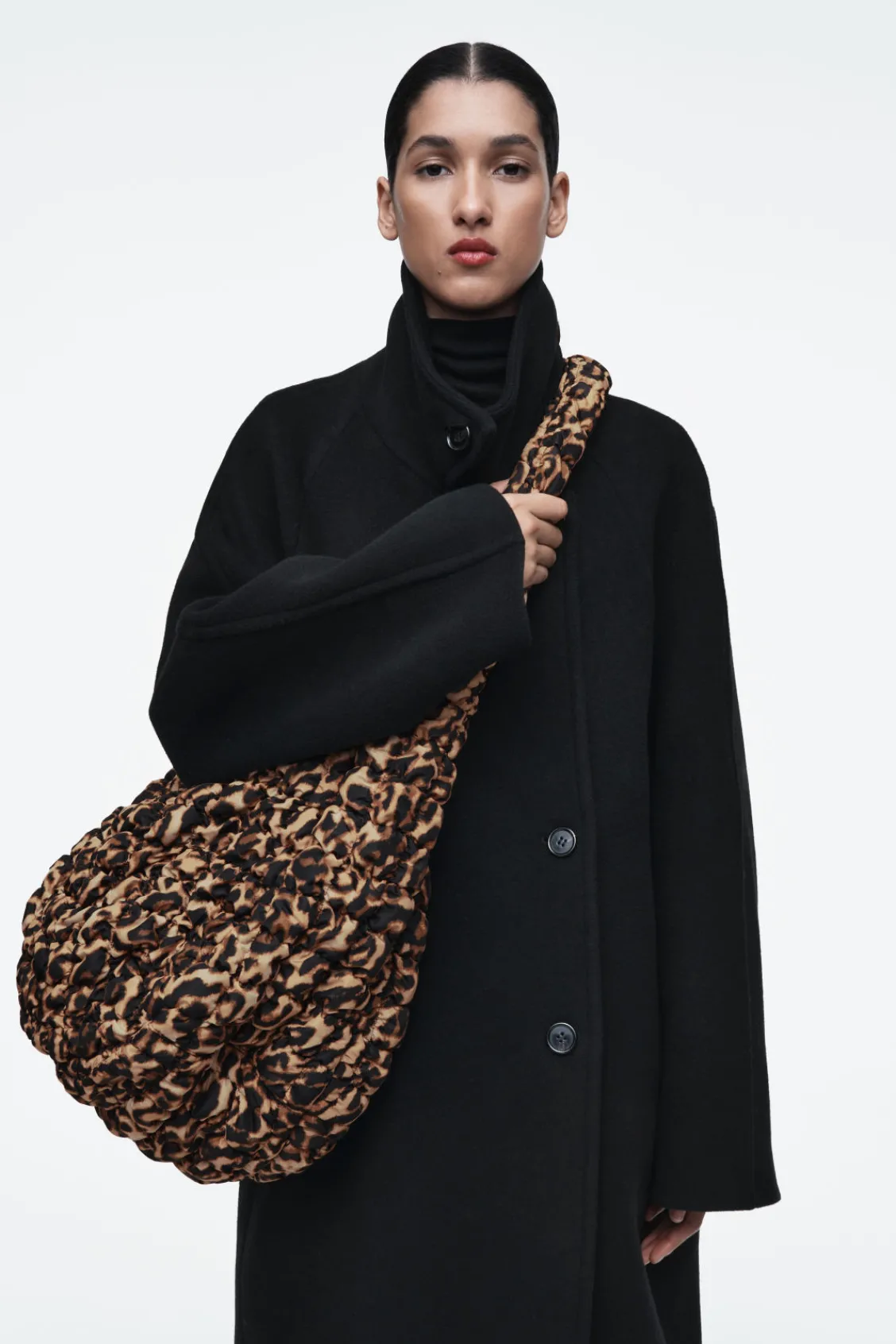 COS OVERSIZED QUILTED CROSSBODY LEOPARD Outlet