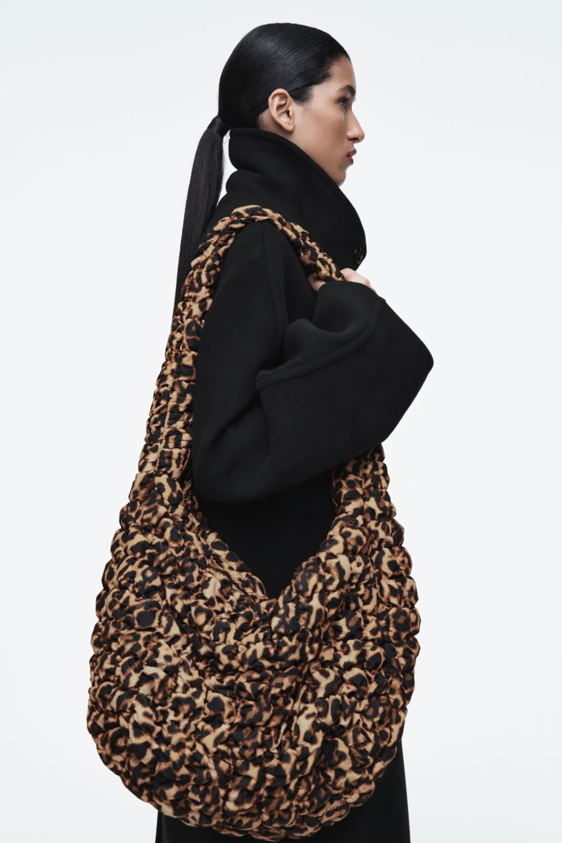 COS OVERSIZED QUILTED CROSSBODY LEOPARD Outlet