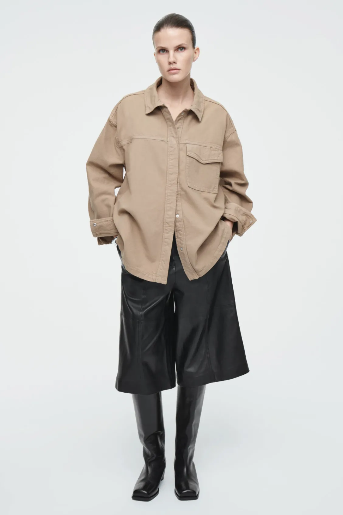 COS OVERSIZED WORKWEAR OVERSHIRT KHAKI Fashion