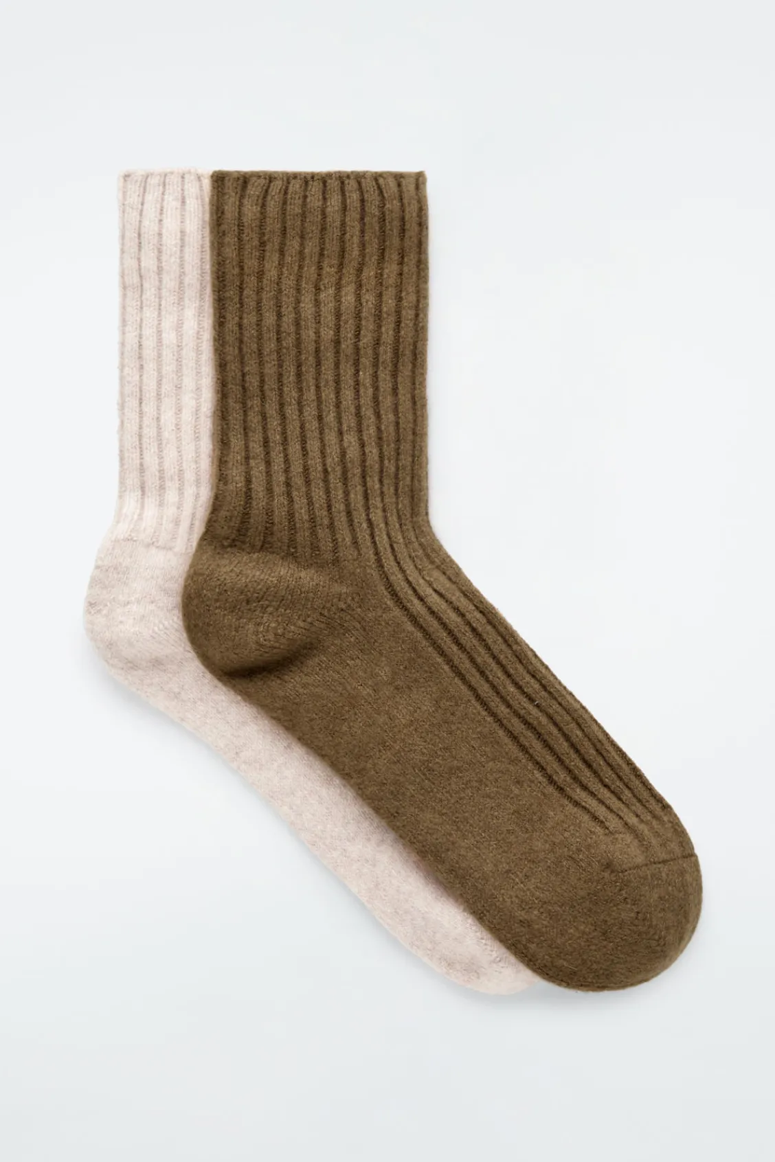 COS 2-PACK CASHMERE SOCKS GIFT SET BEIGE / BROWN Outlet