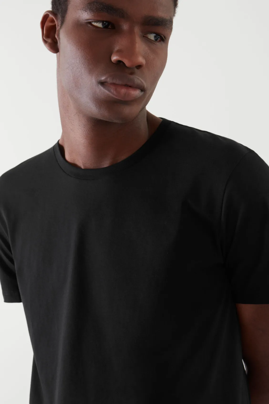 COS 3-PACK REGULAR COTTON T-SHIRTS black Clearance