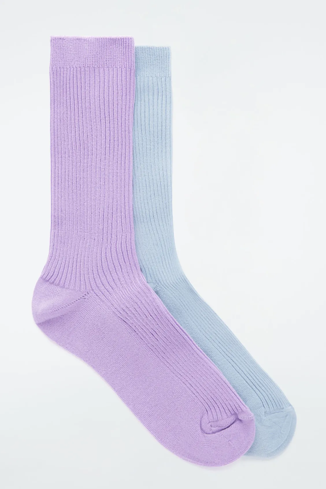 COS 2-PACK RIBBED SOCKS BLUE / LILAC Best