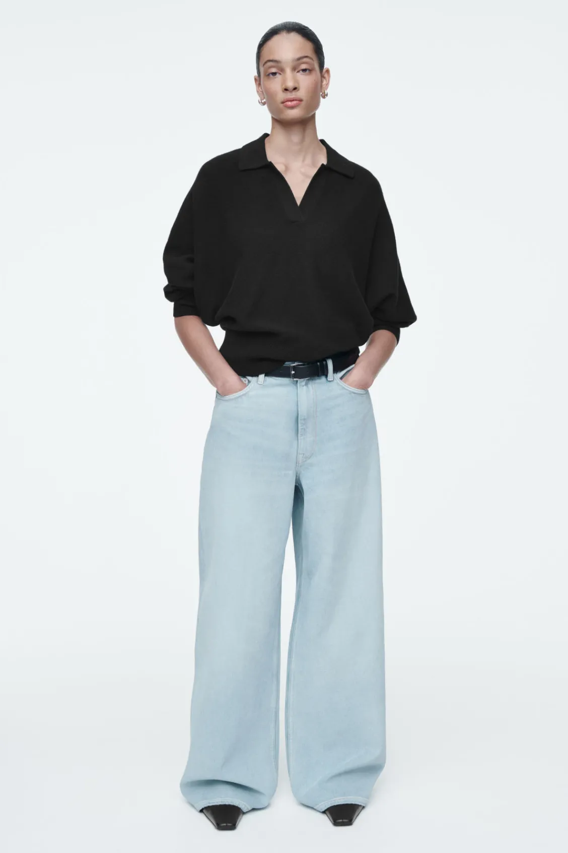 COS POOL WIDE-LEG JEANS LIGHT BLUE Best Sale