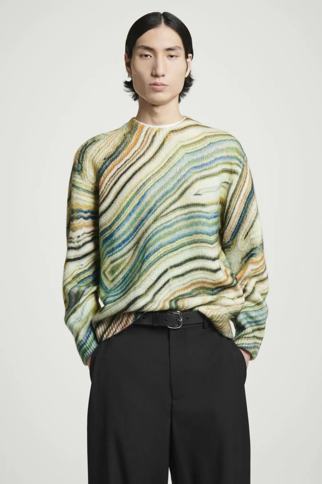 COS PRINTED ALPACA-BLEND SWEATER MULTICOLORED Best Sale