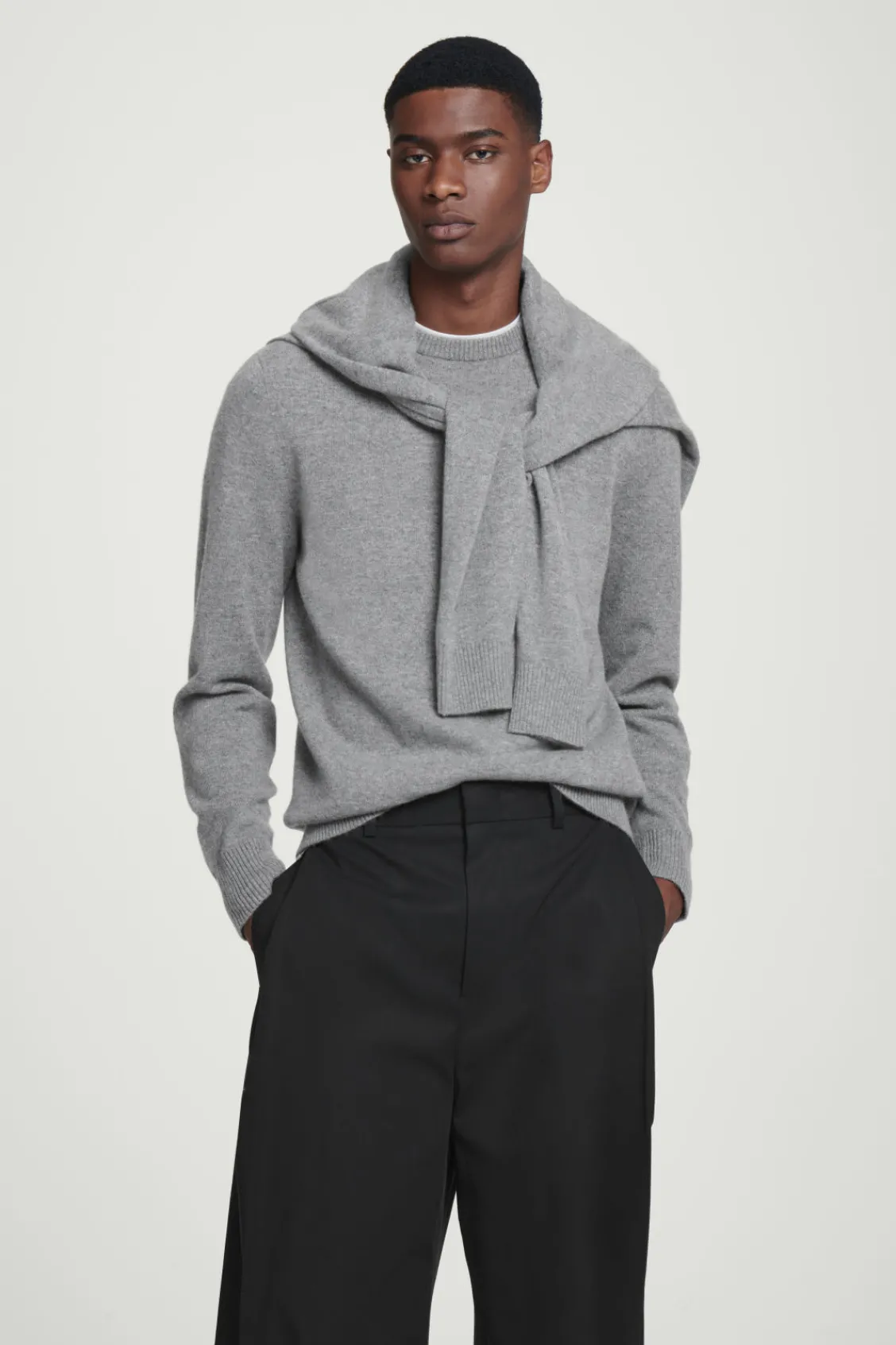 COS PURE CASHMERE SWEATER GRAY Online