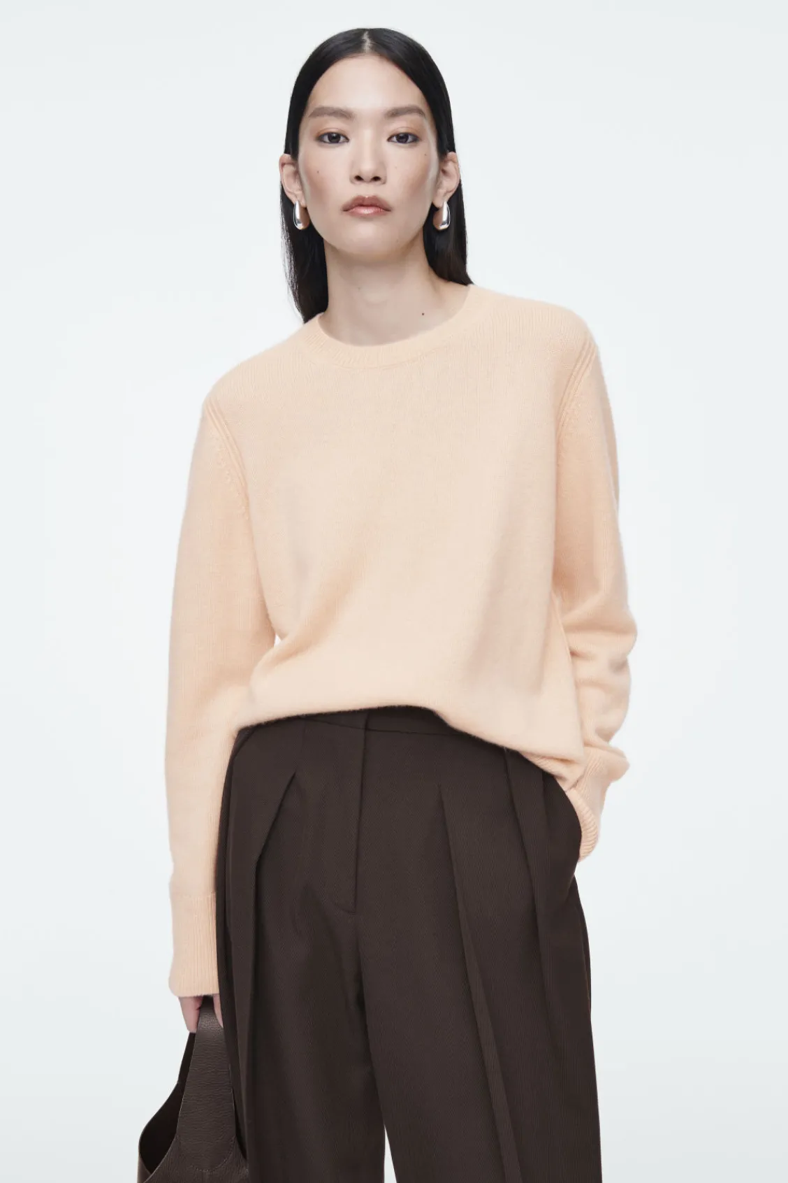 COS PURE CASHMERE SWEATER APRICOT New