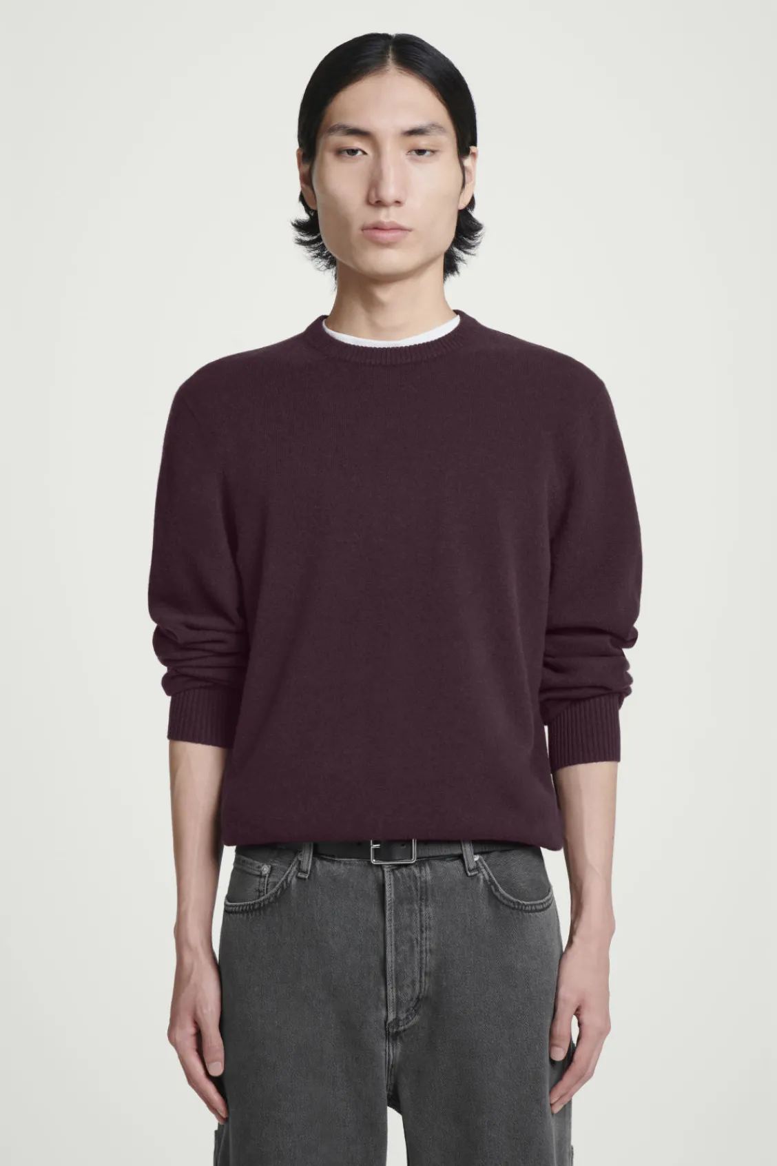 COS PURE CASHMERE SWEATER BURGUNDY Best