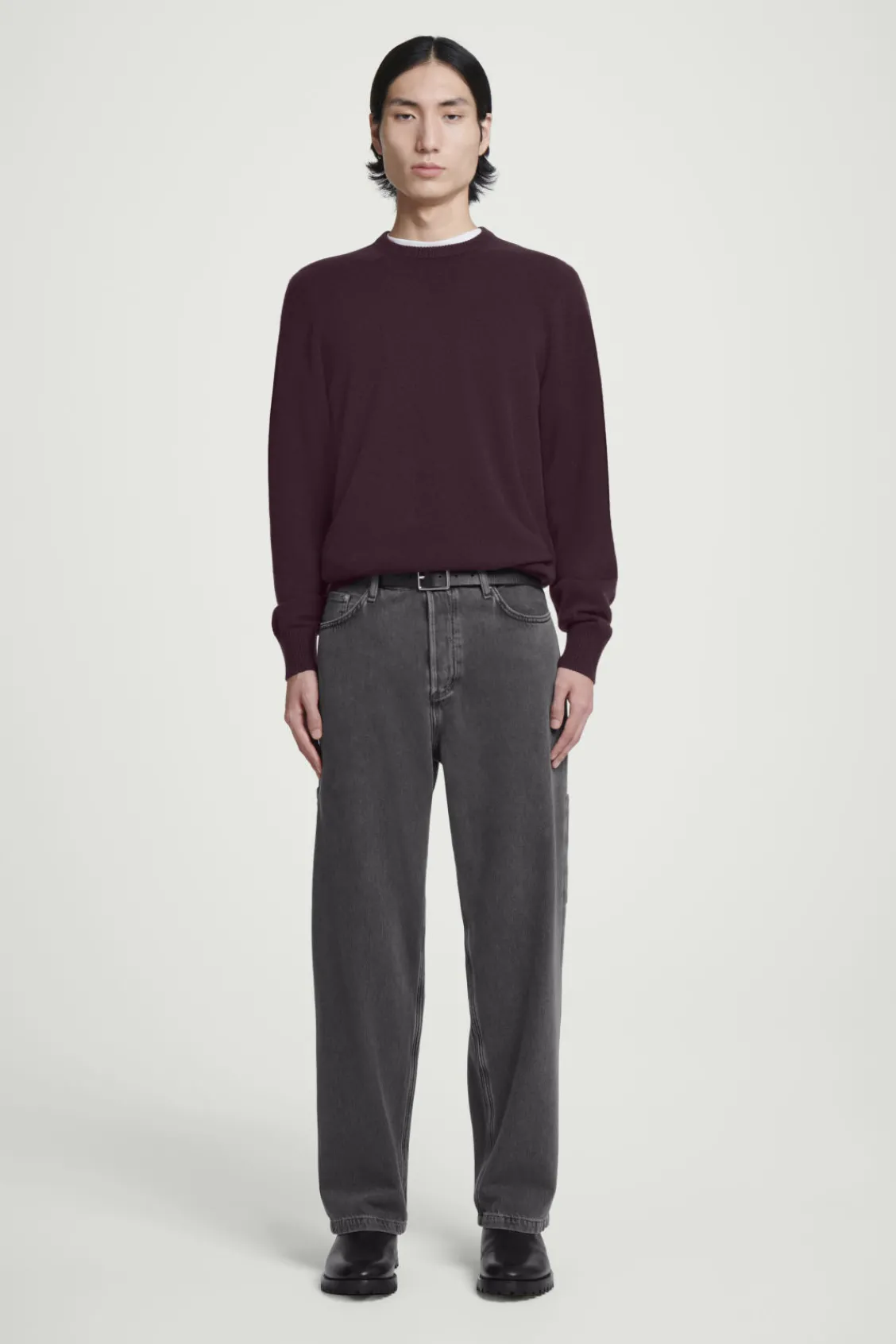 COS PURE CASHMERE SWEATER BURGUNDY Best