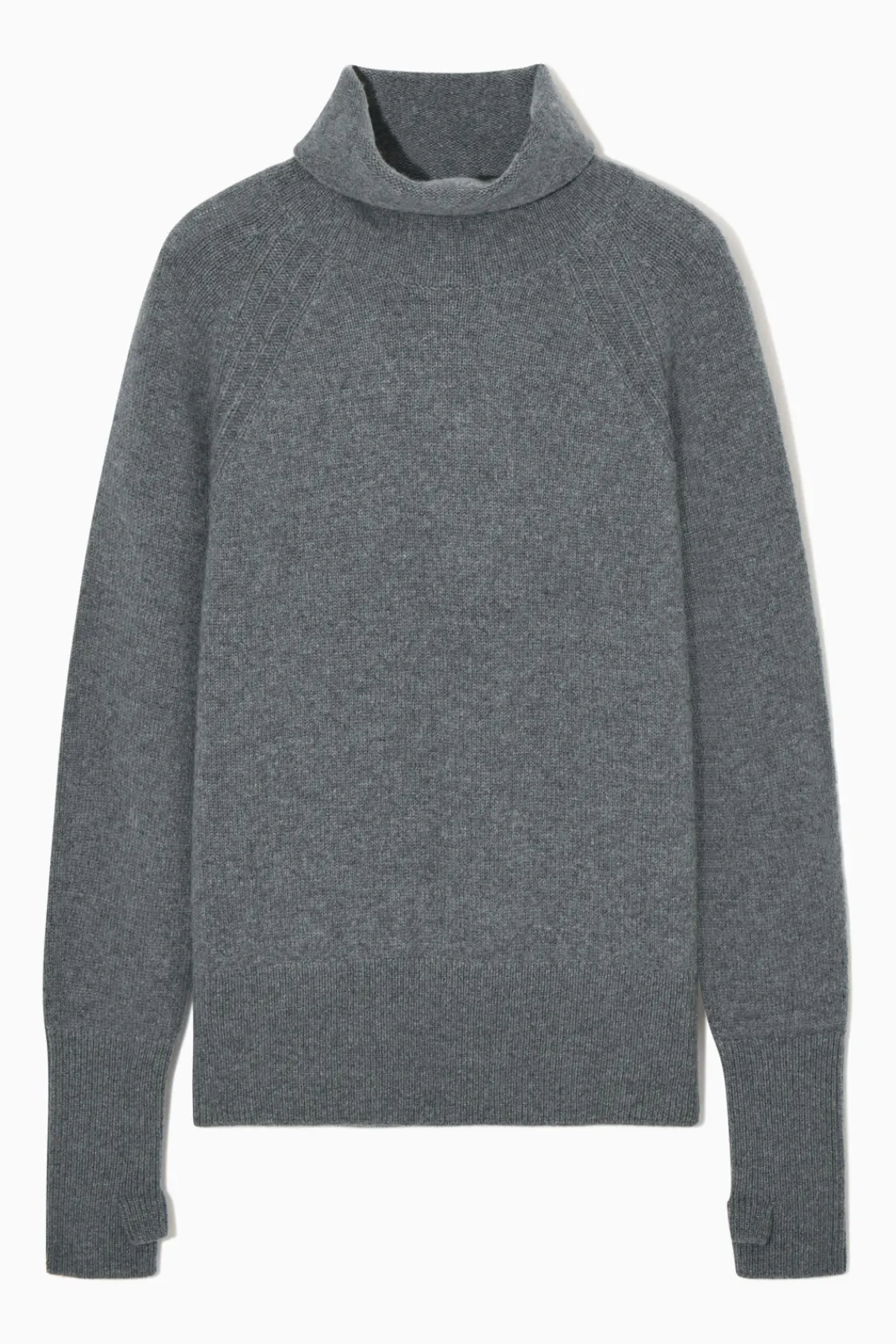 COS PURE CASHMERE TURTLENECK SWEATER GRAY Fashion