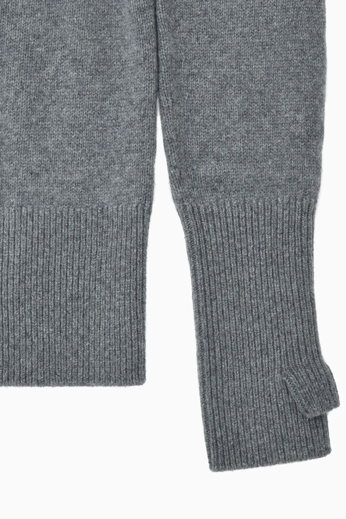 COS PURE CASHMERE TURTLENECK SWEATER GRAY Fashion