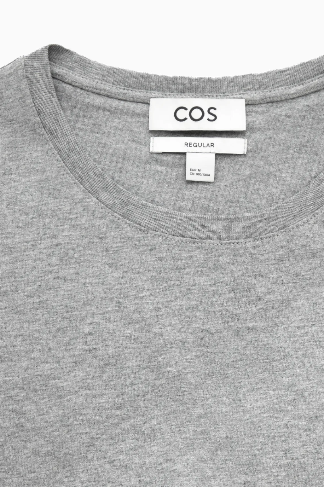 COS REGULAR COTTON T-SHIRT GRAY MARL Best Sale