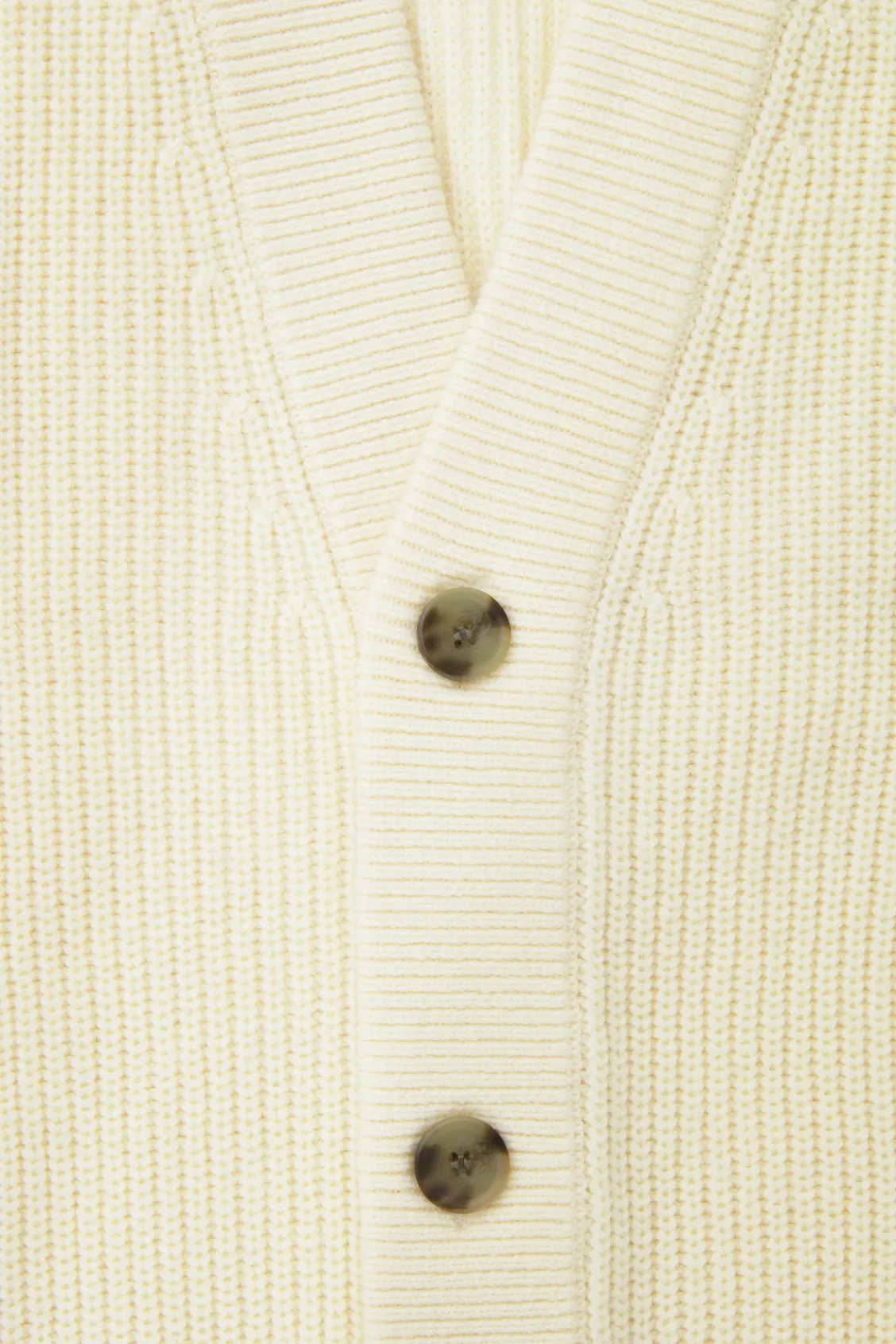 COS RIBBED WOOL AND CASHMERE CARDIGAN CREAM Best Sale