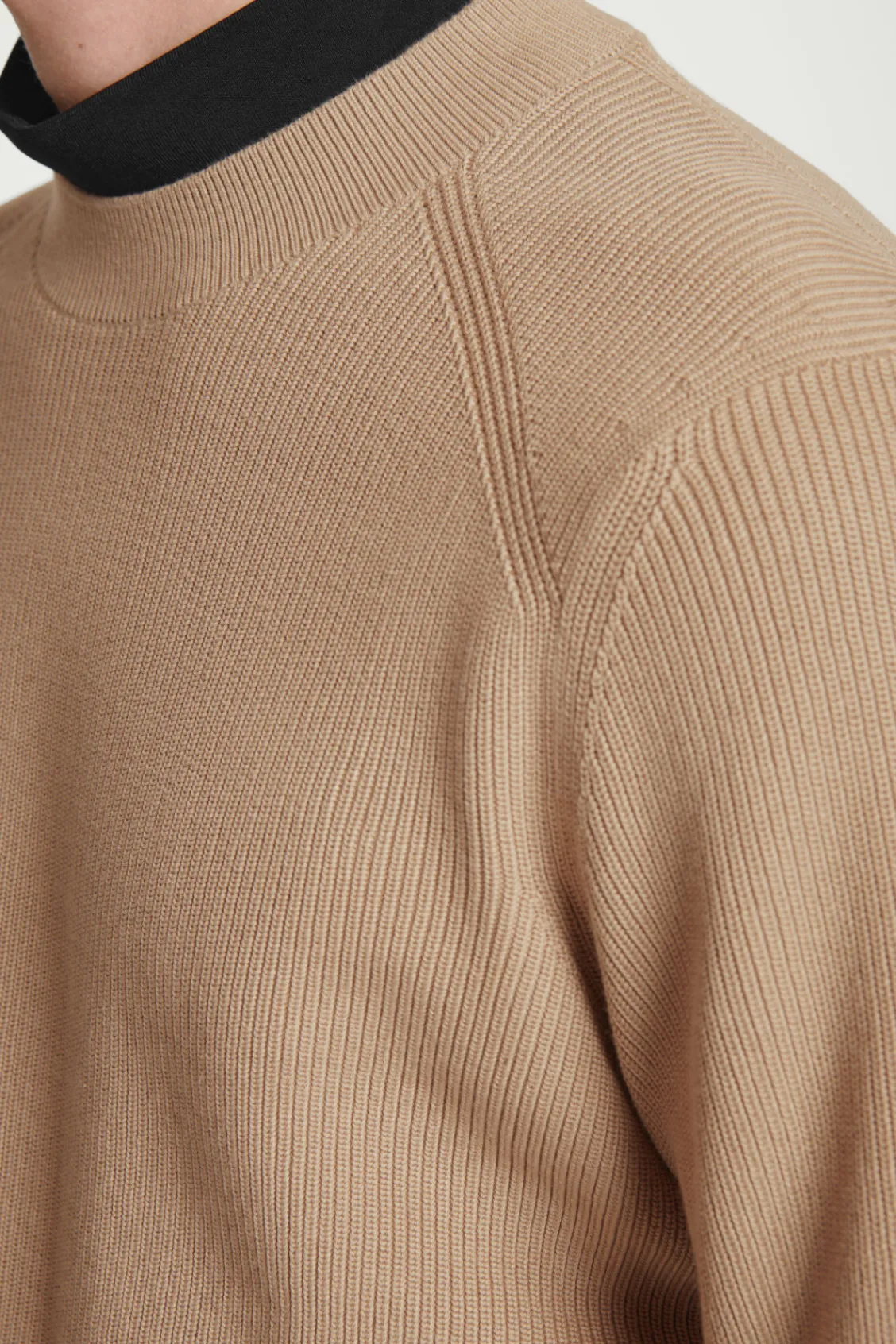 COS RIBBED-KNIT SWEATER BEIGE Best