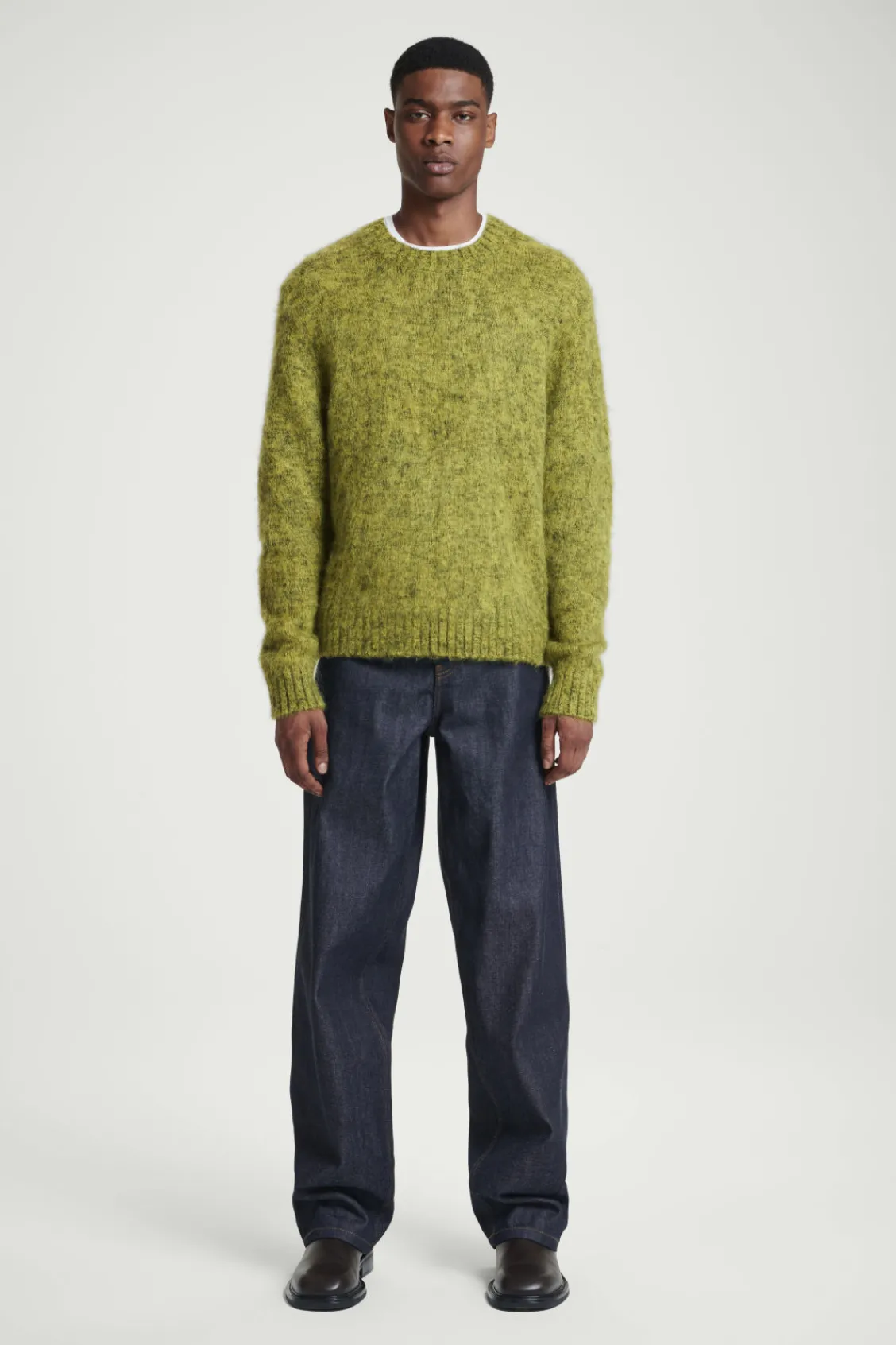 COS SPACE-DYED MOHAIR-BLEND SWEATER GREEN Flash Sale