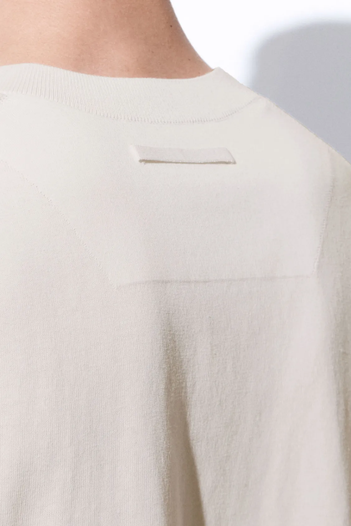 COS THE KNITTED SILK T-SHIRT WHITE Shop