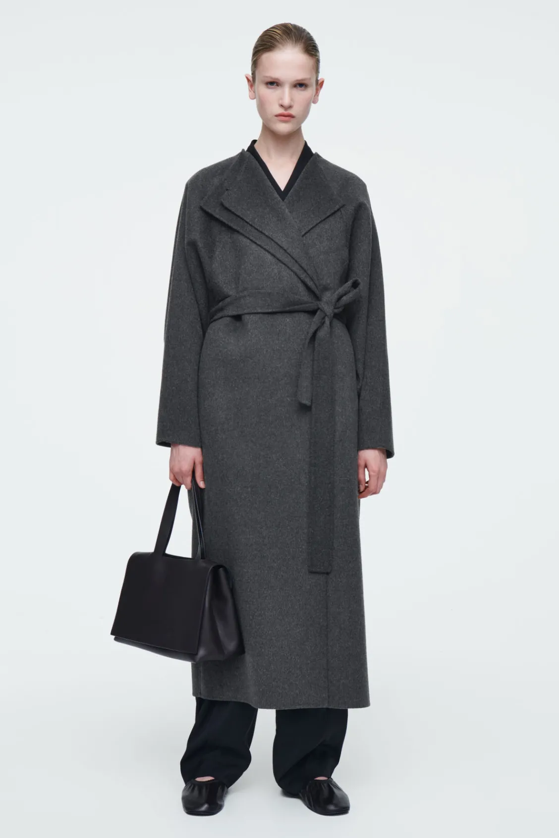 COS THE OVERSIZED DOUBLE-FACED COAT CHARCOAL Store