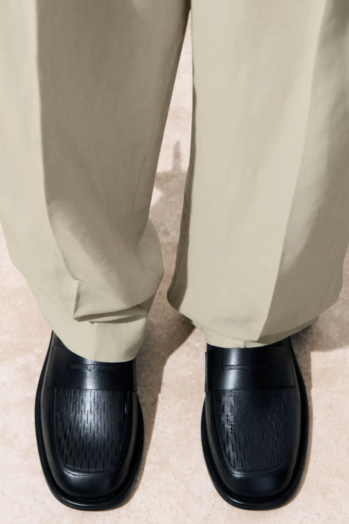 COS THE PERFORATED LEATHER LOAFERS BLACK Best