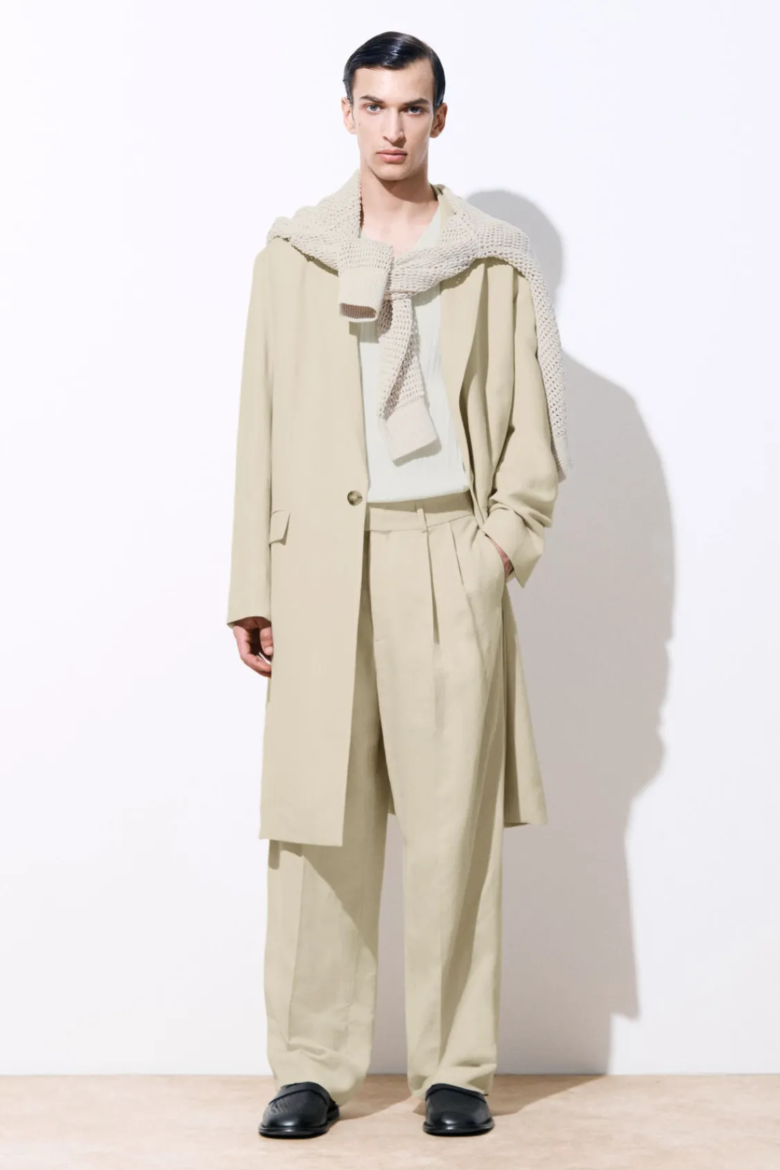 COS THE PLEATED PANTS LIGHT BEIGE Cheap