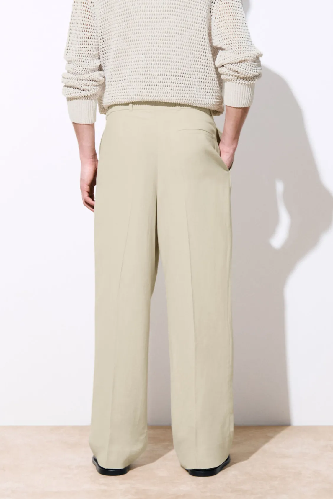 COS THE PLEATED PANTS LIGHT BEIGE Cheap