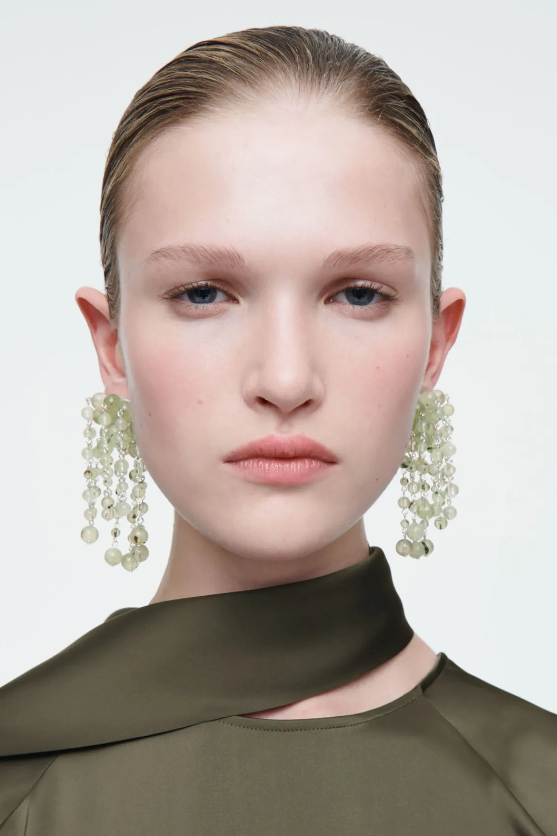 COS THE QUARTZ CASCADE EARRINGS JADE QUARTZ Clearance