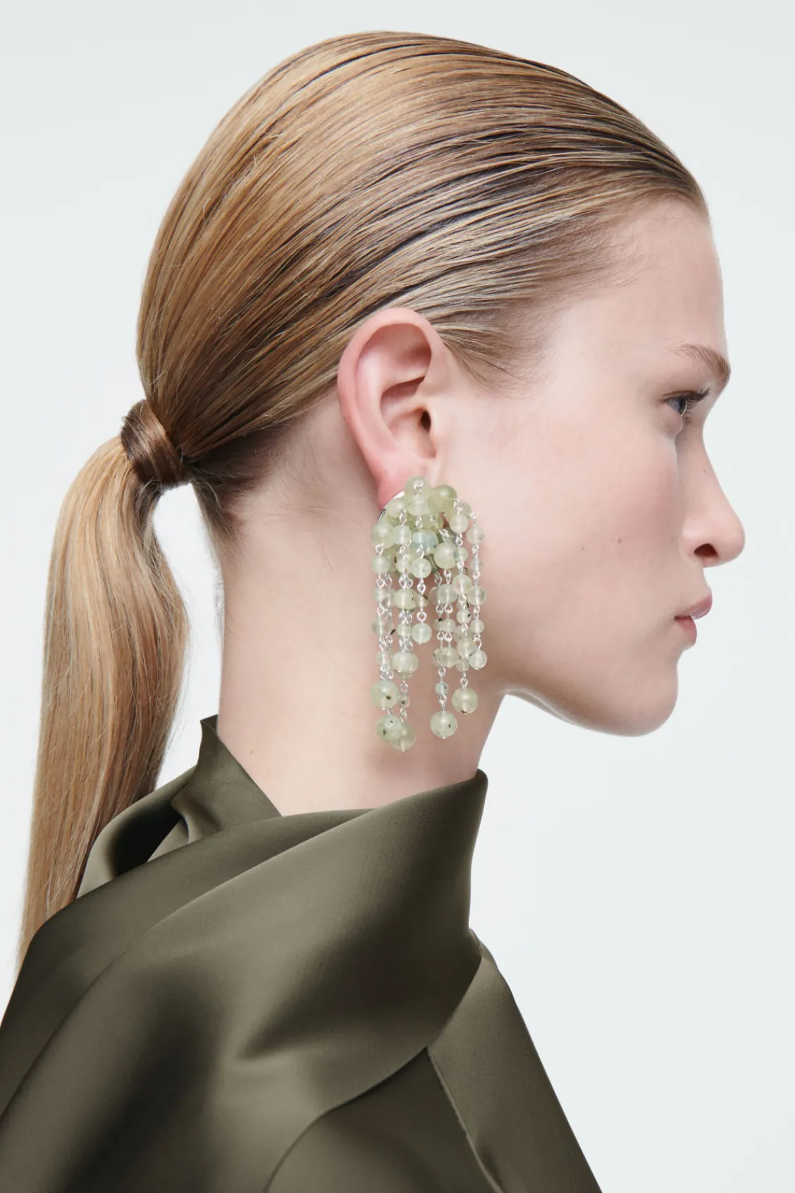 COS THE QUARTZ CASCADE EARRINGS JADE QUARTZ Clearance