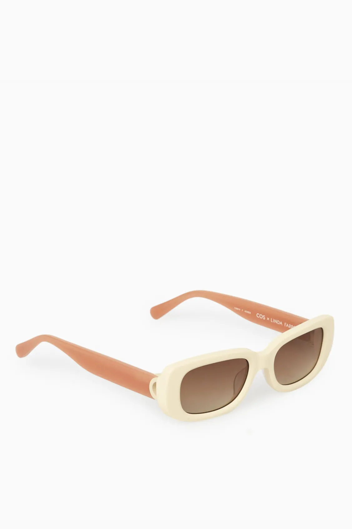 COS THE RECTANGLE ACETATE SUNGLASSES CREAM / PINK Sale