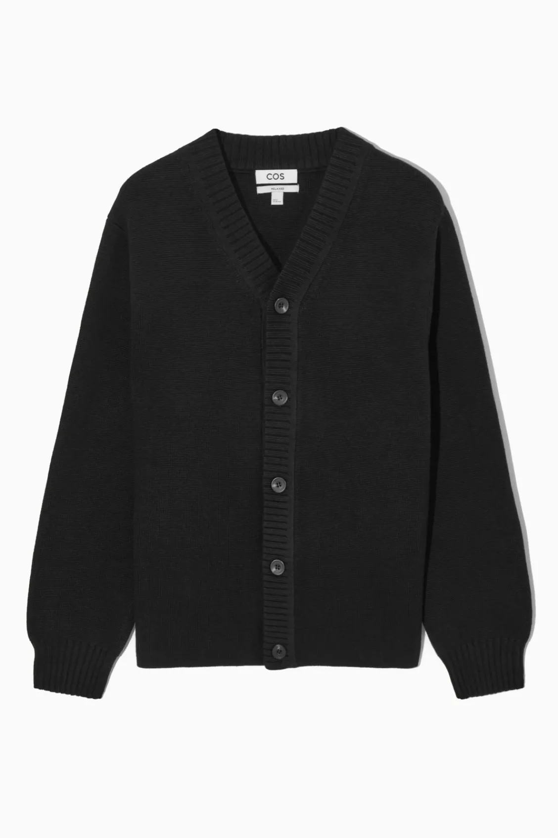 COS V-NECK WOOL-BLEND CARDIGAN BLACK Fashion